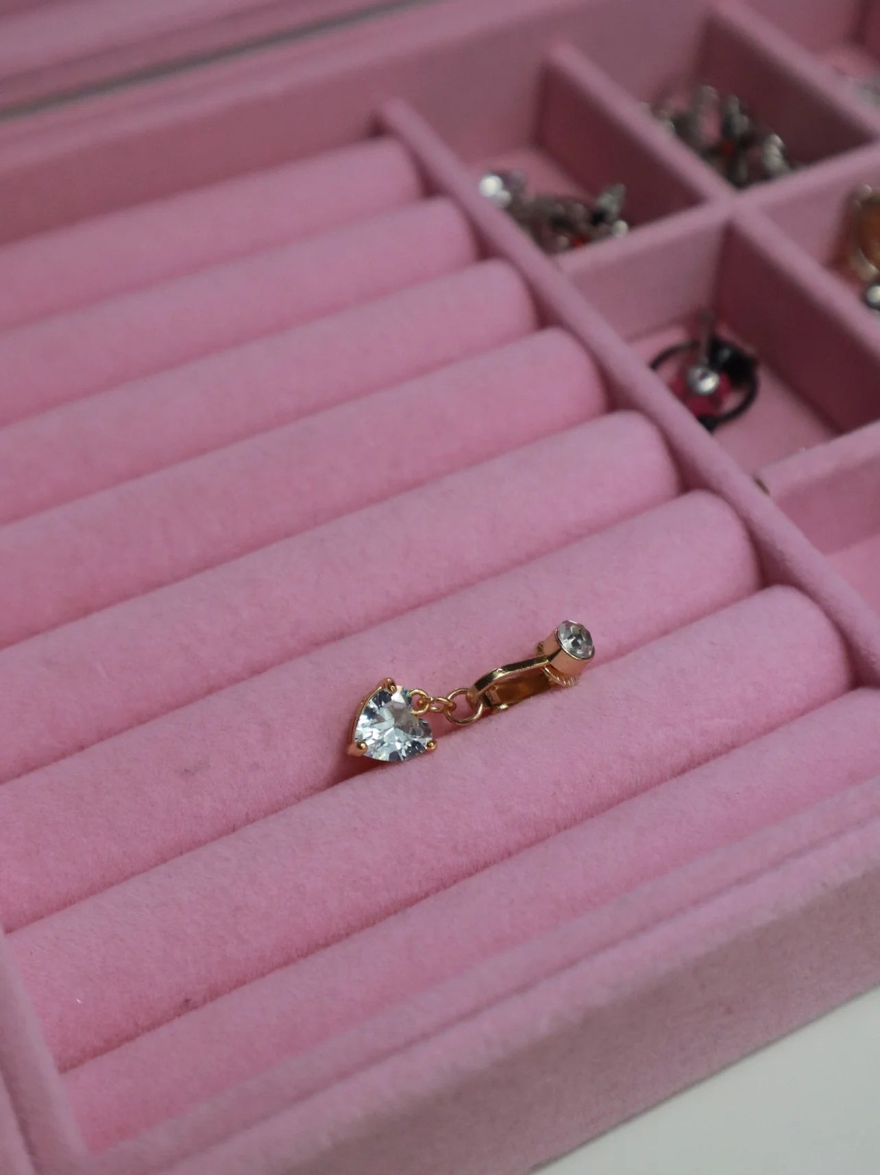 Gold Heart Clip on Belly Ring