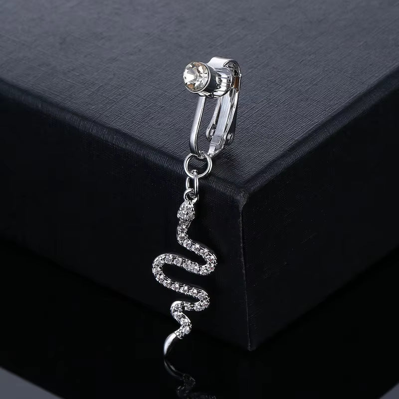 Bling Snake Clip on Belly Ring
