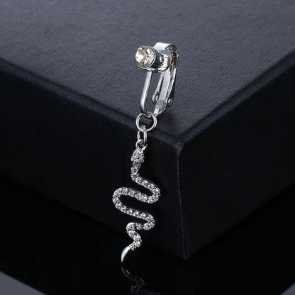 Bling Snake Clip on Belly Ring