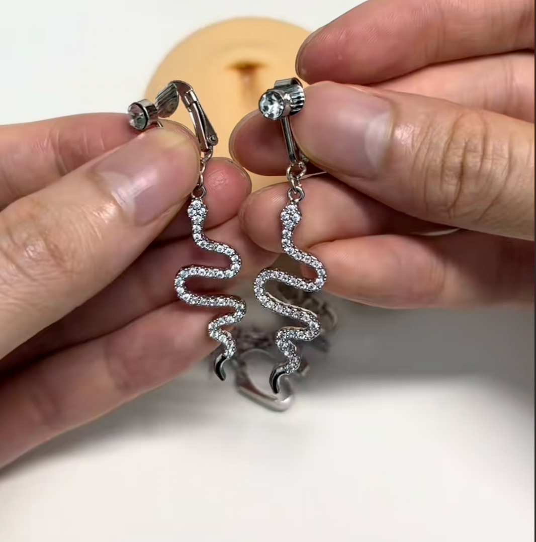 Bling Snake Clip on Belly Ring
