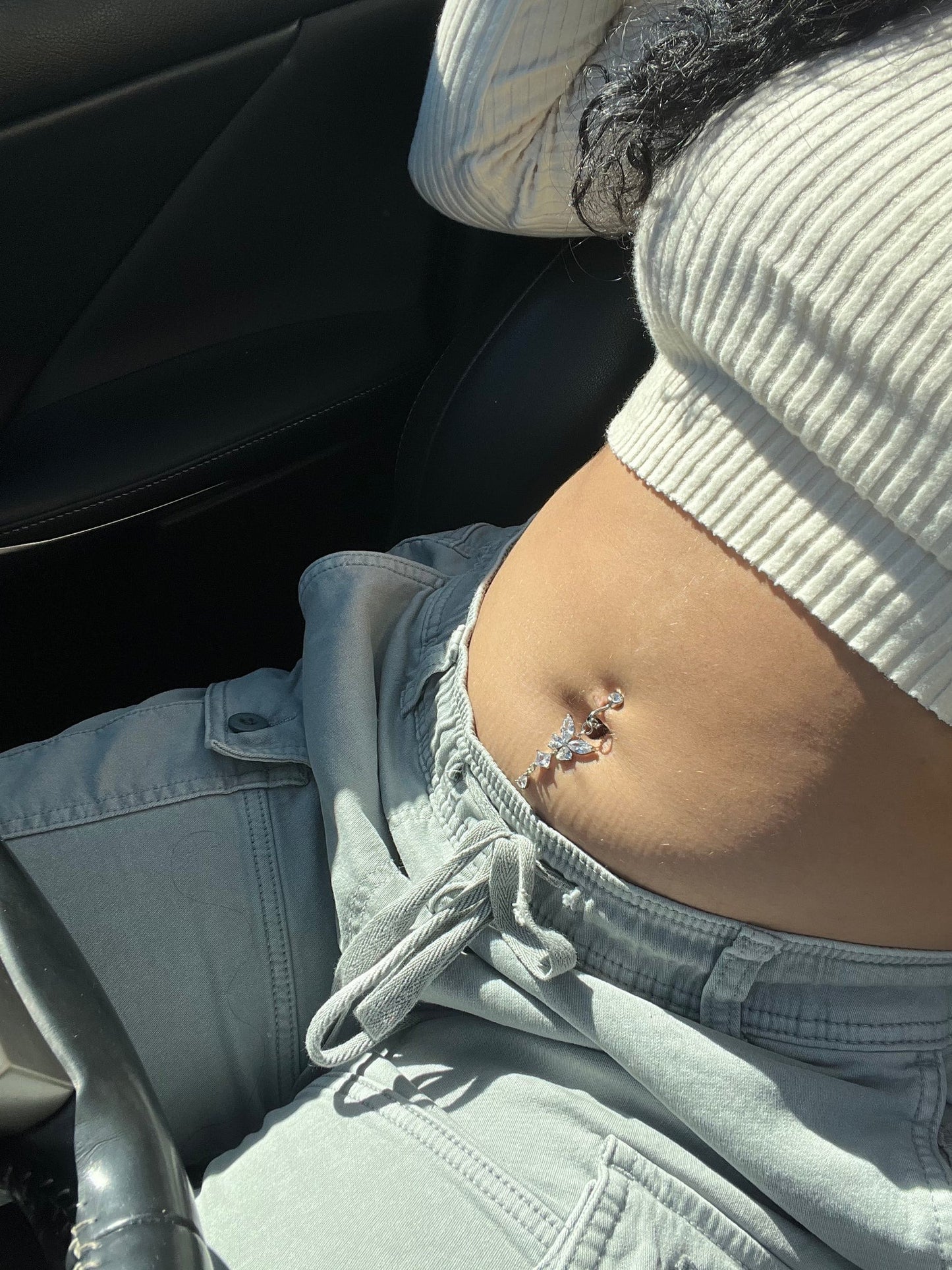 Butterfly Clip on belly Ring