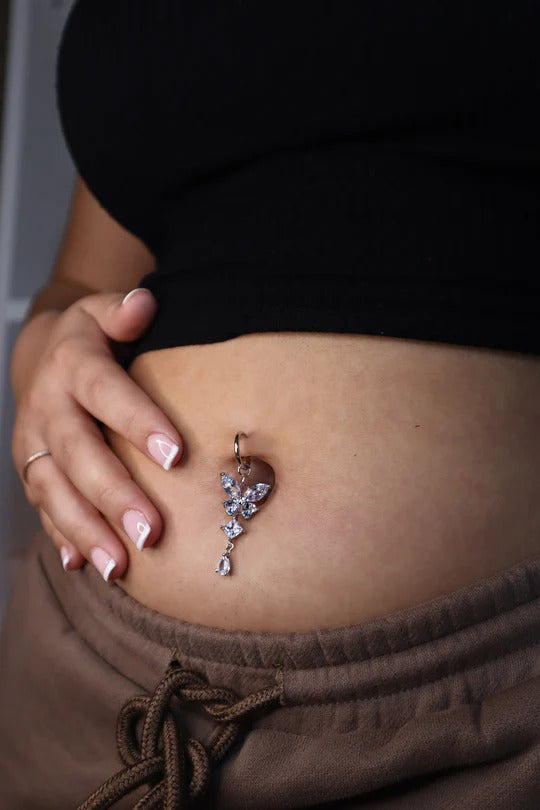 Butterfly Clip on belly Ring
